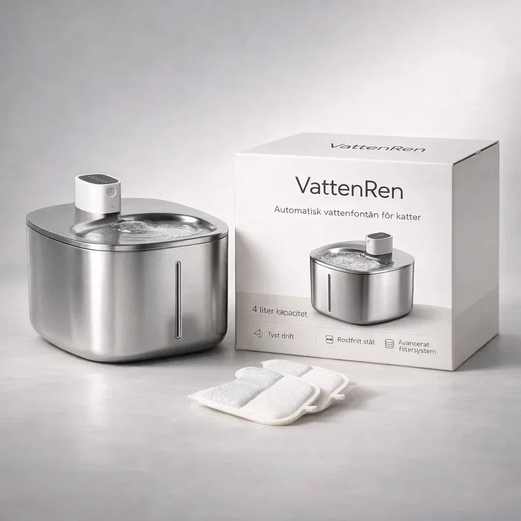 VattenRen – Filtrerat, rinnande vatten för en friskare katt